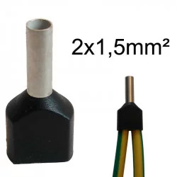embout de câblage double 2x1.5mm²