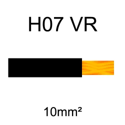 fil de câblage cuivre rigide H07VU 10mm² noir