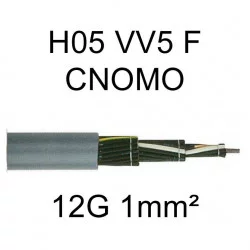 câble cuivre souple H05VV5F CNOMO 12 conducteurs 1mm²