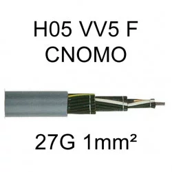 câble cuivre souple H05VV5F CNOMO 27 conducteurs 1mm²
