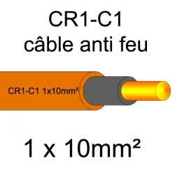 câble électrique résistant au feu CR1-C1 1x10mm²