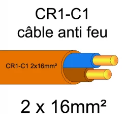 câble électrique résistant au feu CR1-C1 2x16mm²