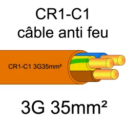 câble électrique résistant au feu CR1-C1 3G35mm²