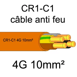 câble électrique résistant au feu CR1-C1 4G10mm²