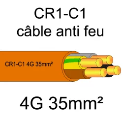 câble électrique résistant au feu CR1-C1 4G35mm²