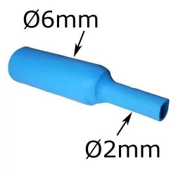 gaine thermorétractable diamètre 6mm bleu
