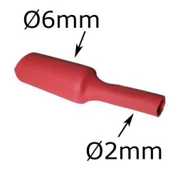 gaine thermorétractable diamètre 6mm rouge