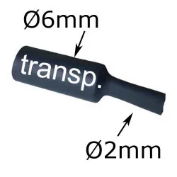 gaine thermorétractable diamètre 6mm transparente