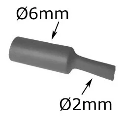 gaine thermorétractable diamètre 6mm grise