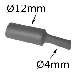 gaine thermorétractable diamètre 12mm grise