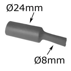 gaine thermorétractable diamètre 24mm grise