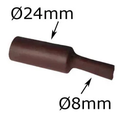 gaine thermorétractable diamètre 24mm marron