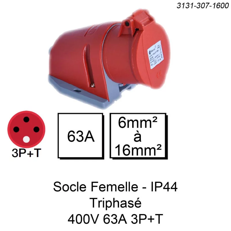 Prise industrielle IP44 IK08