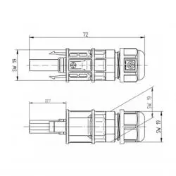 dimensions boitier connecteur MC4 10mm² dimensions boitier connecteur MC4 10mm²