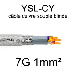 câble électrique cuivre souple blindé YSL-CY 7 conducteurs 1mm²