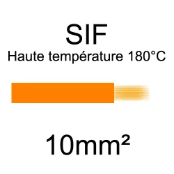 fil cuivre souple haute température isolé silicone 10mm2 orange