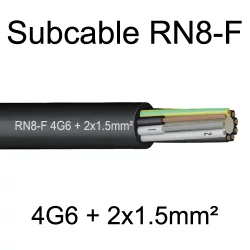 câble cuivre souple étanche immergeable submersible RN8F 4G6+2x1.5mm²