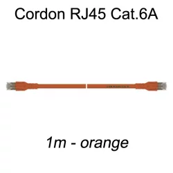 Câble Ethernet RJ45 cat 6a 1m orange