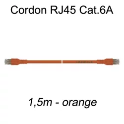 Câble Ethernet RJ45 cat 6a 1,5m orange