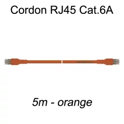 Câble Ethernet RJ45 cat 6a 5m orange
