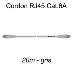 Câble Ethernet RJ45 cat 6a gris