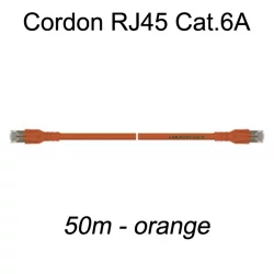 Câble Ethernet RJ45 cat 6a 50m orange