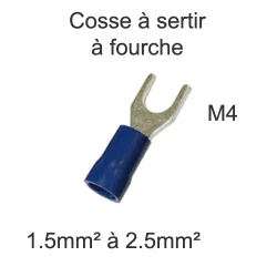 cosse a sertir a fourche 1.5mm2 2.5mm2 M4
