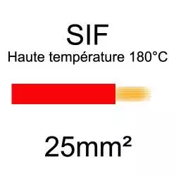 fil cuivre souple haute température isolé silicone haute température 25mm2 rouge