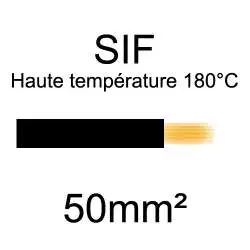 fil cuivre souple haute température isolé silicone haute température 50mm2 noir