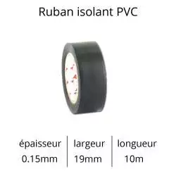 rubans adhésif isolant électrique shaterton couleur noir