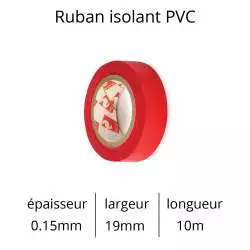 rubans adhésif isolant électrique shaterton couleur rouge