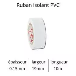 rubans adhésif isolant électrique shaterton couleur blanc