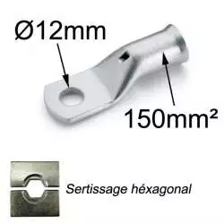 Cosse a sertir 150mm2 trou M12