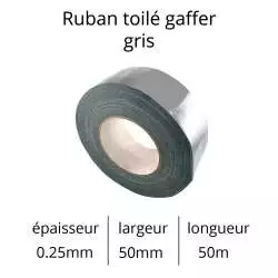 ruban toilé gaffer gris
