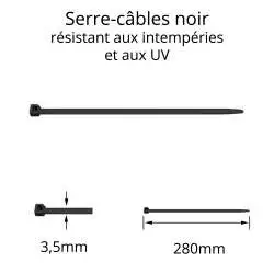 collier serre-câble 3.5x280 largeur 3.5mm longueur 280mm