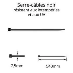 collier serre-câble 7.5x540 largeur 7.5mm longueur 540mm