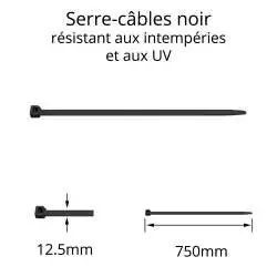 collier serre-câble 12.5x750 largeur 12.5mm longueur 750mm