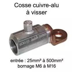 cosse bimétal cuivre alu 25mm² à 70mm²