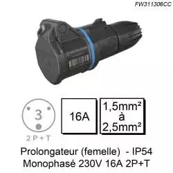 prise industrielle P17 walther werke fiche femelle 16A monophasé