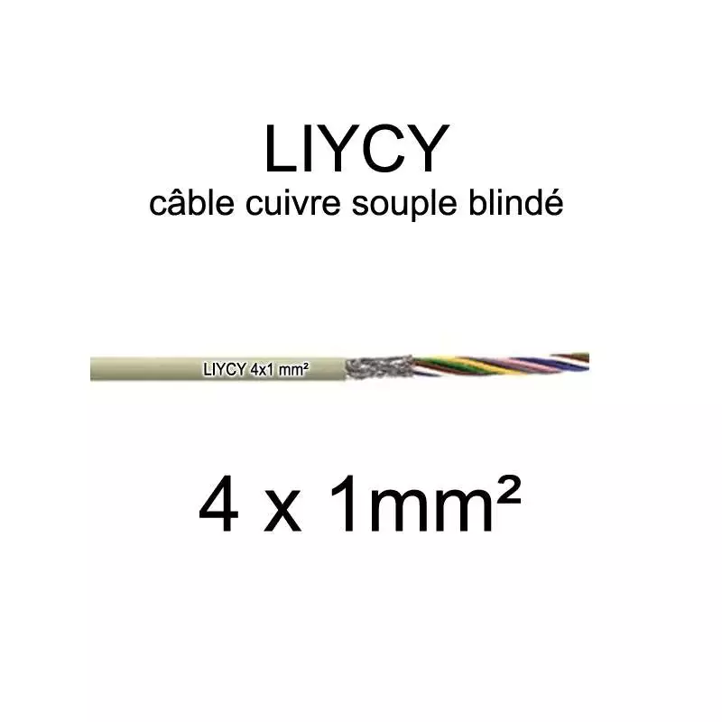 Câble électrique blindé LIYCY multiconducteurs