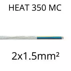 câble cuivre nickelé isolé fibre de verre pour tenue haute température 350°C 2x1.5mm2