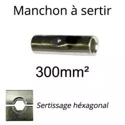 manchon a sertir pour fil et cable electrique section 300mm2