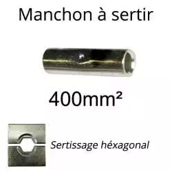 manchon a sertir pour fil et cable electrique section 400mm2