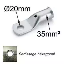 Cosse a sertir 35mm2 trou M20 Cosse a sertir 35mm2 trou M20