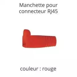 manchette a bosse couleur rouge pour connecteur RJ45
