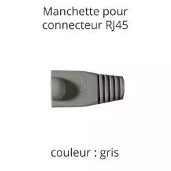 manchette a bosse couleur gris pour connecteur RJ45