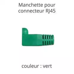 manchette a bosse couleur vert pour connecteur RJ45