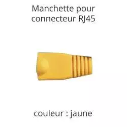 manchette a bosse couleur jaune pour connecteur RJ45