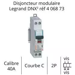 disjoncteur legrand C40A 1P+N 406873