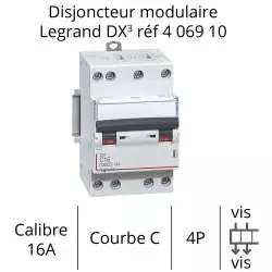 disjoncteur legrand C16A 4P 406910